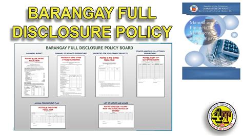 dilg barangay full disclosure board size